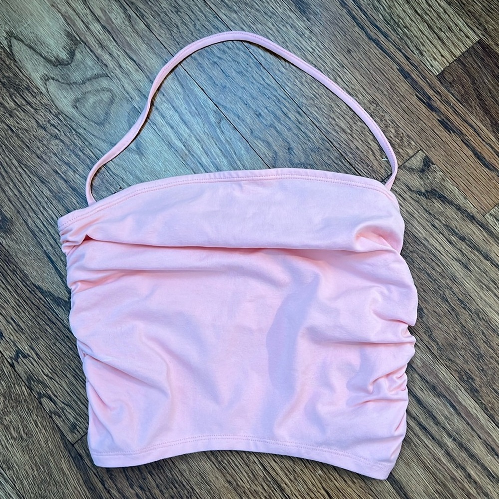 Abercrombie and finch soft collection tube top or halter top (removable strap)